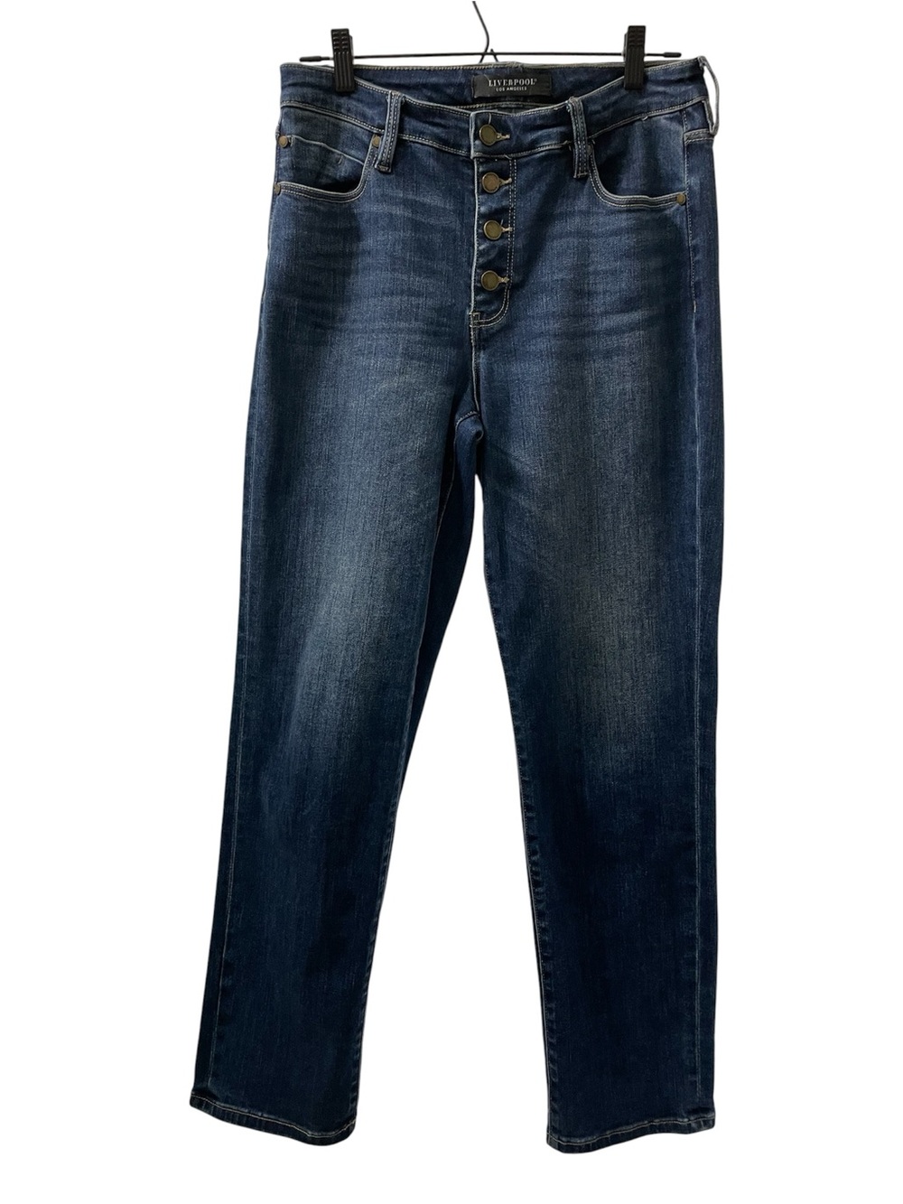 Liverpool Blue Marengo Wash High Rise Straight Leg Jeans